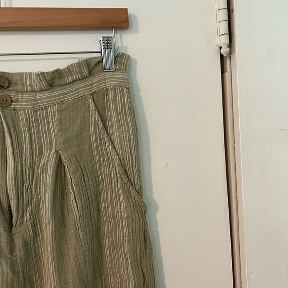 Free People Semi Sweet Cropped Pants in Sage Combo - Picture 7 of 12